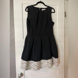 Black Closet dress with lace trim